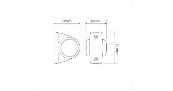 Käru LED ääretuli, punane/valge, 12V/24V