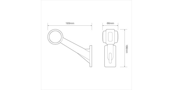 Käru parem LED ääretuli, punane/valge/kollane, 12V/24V