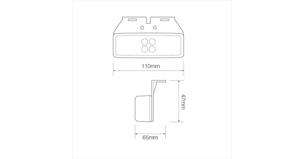 Haagise LED gabariittuli, valge 12V/24V