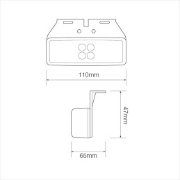 Haagise LED gabariittuli, valge 12V/24V